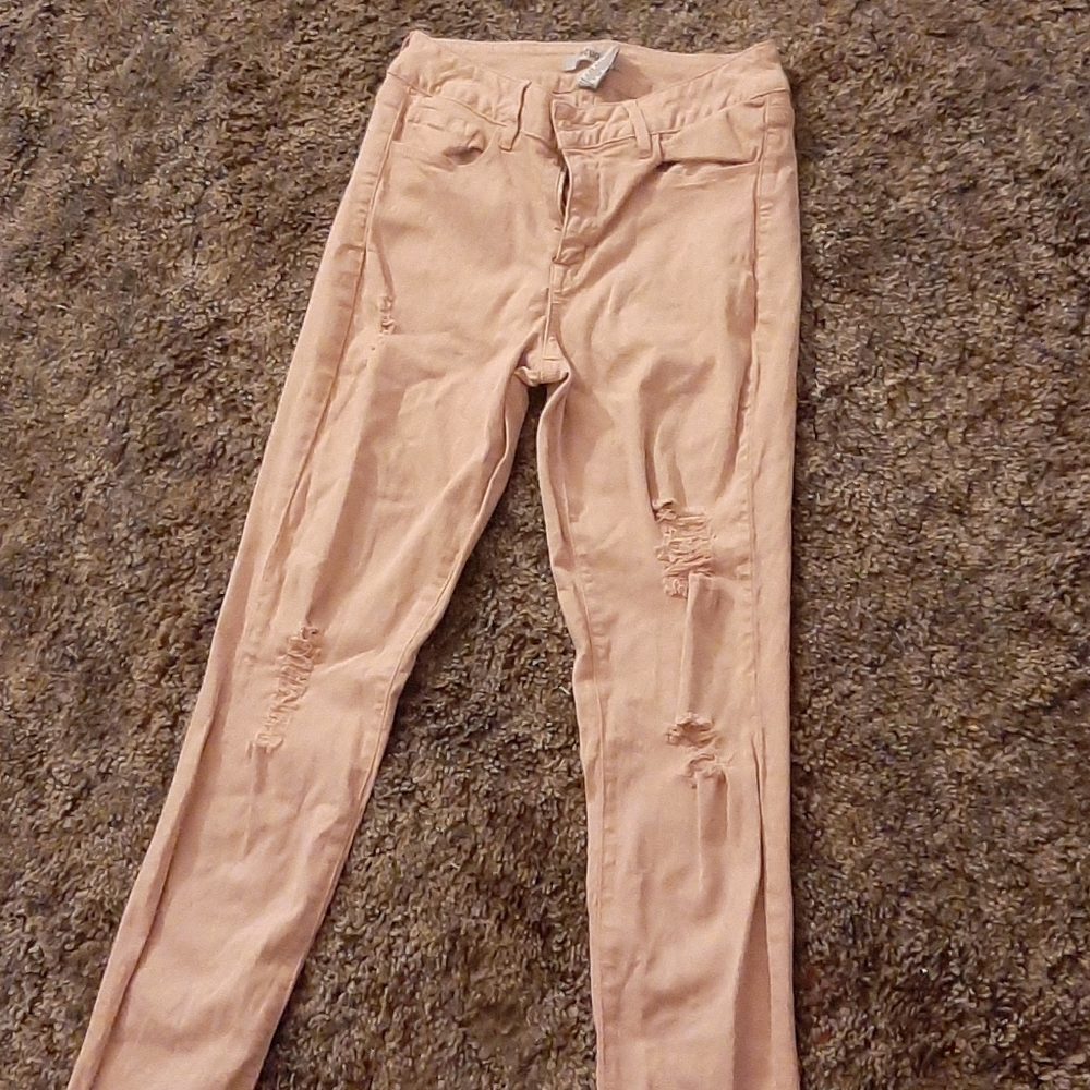 Pale Pink Skinny Jeans